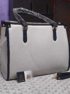 Chic Off White Tote Bag