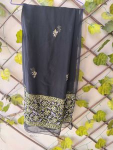 Chikankari Black Kurta and dupatta