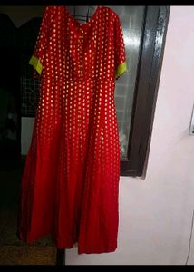 Red &amp; Green party wear piece &amp; dupatta in xl