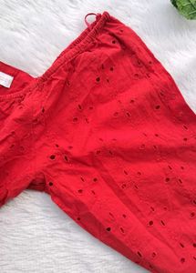 Mango Broderie Anglaise Dress