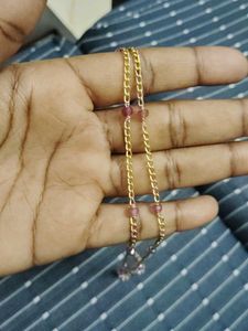 Golden Stone Beads Anklet