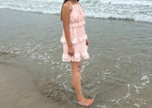 Light pink Color Dress Useful ForVacation Or Beach