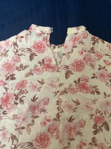 Floral Print Blouse - Bell Sleeves