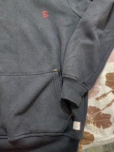 Stylish Black Oversize Warm Hoodie With Pockets