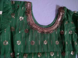 Green Embroidered Kurta Set