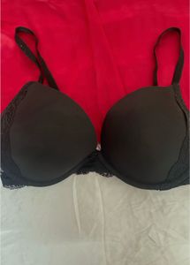 Black Lace Trim Push-Up Bra