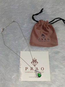 Emerald Teardrop Pendant Necklace