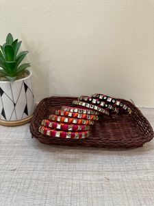 Handmade Thread Kundan Bangles