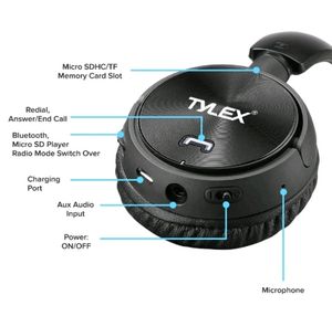 TYLEX Q2 Wireless Headset with Built-in Microphone