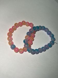 Rainbow Beaded Bracelets (Set of 2)