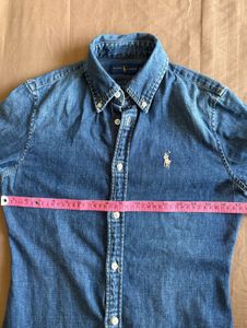 Polo Ralph Lauren White Pony Denim Shirt Dress ✨