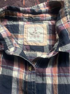 check crop shirt