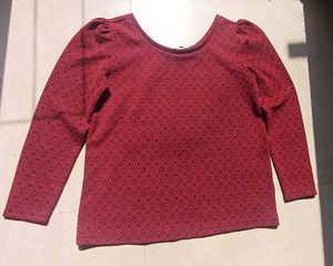 💥Patterned Burgundy Top💥