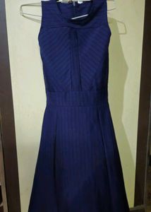 Navy Blue Fit &amp; Flare Dress