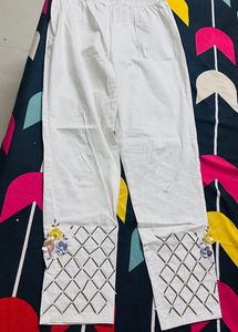 Hand Work White Pant