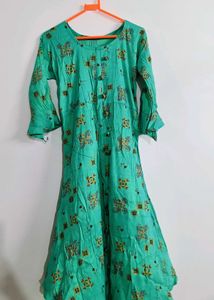 Green Printed Kurti