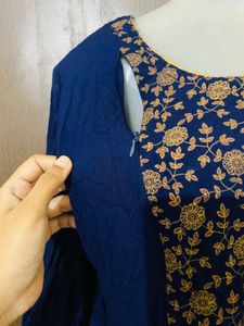 Blue Floral Print Dress