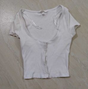 Cute White Crop Top