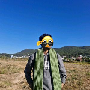 Hiroshi green crochet Scarf/muffler