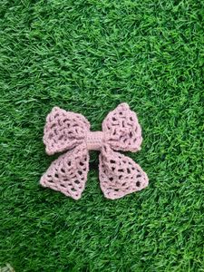 Handmade Crochet Bow Hair Tie