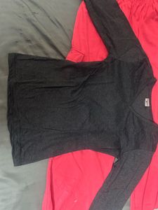 Gray Long Sleeve FITTED Top