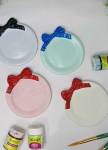 Handcrafted Decorative bow trinket Plate
