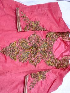 Pink Embroidered Kurta Set
