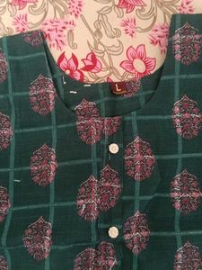 L Size Green Kurthi
