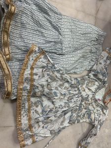 Floral Print Kurta with Sharara