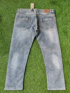 Denim Jeans Grey Shade Waist Size 40 Inch