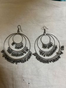 Three Layered Round Earrings