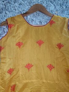 Embroidered Yellow Dress