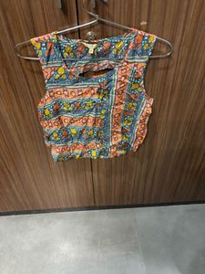 Printed Crop Top - multicolour