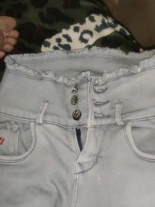 Grey Colour Jeans For Girls Check Description 1st