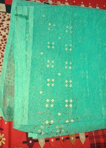 Sea green saree
