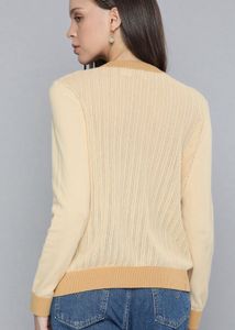 Levis Women Beige Color Self Design Sweatshirt