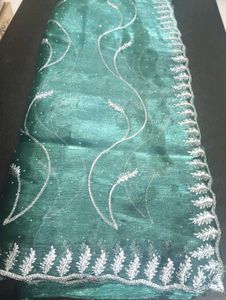 Green Embellished Dupatta