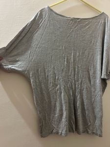 Gray Embellished Top