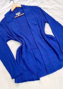 Pinterest Blue Knit Cardigan A