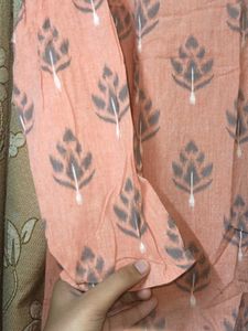 Peach Floral Print Kurti