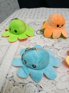 Reversible Octopus Plushie Keychain