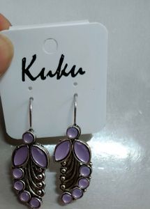 Lilac Stone Detail Earrings