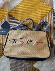 Tagged Tommy Hilfiger Natural Woven Shoulder Bag