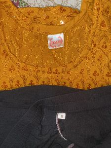 Mustard Color Party Wear Kurta With Pocket Pant