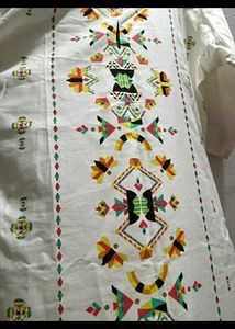White Embroidered Kurta