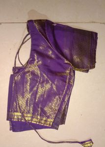 Brocade Orange Beads &amp; Stone Saree