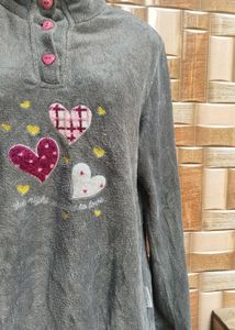 Cozy Grey Fleece Sweater