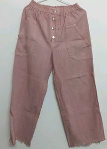 Cute Pink Wide Leg Pants