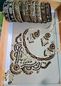 Necklace And 4 Kangan Set Combo