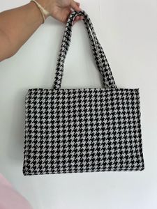 Houndstooth Tote Bag